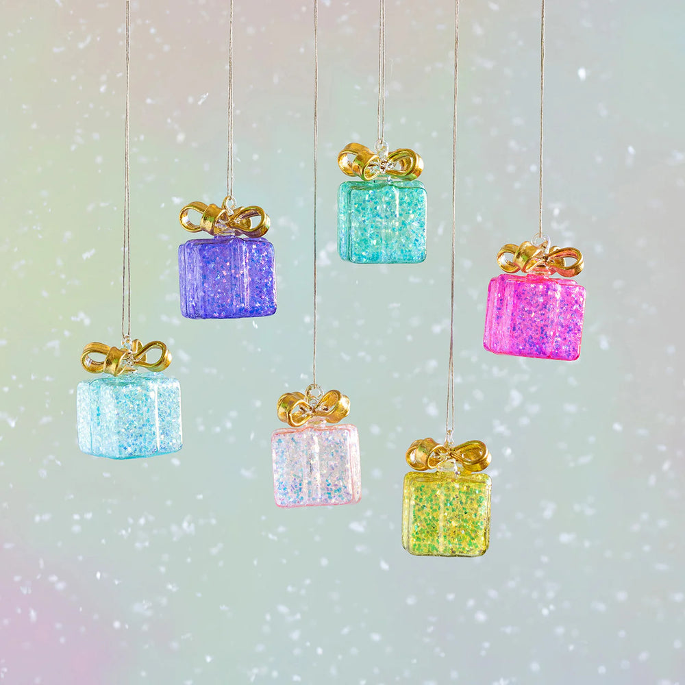 Sparkly Gift Box Ornament - Select Style