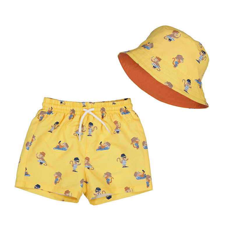 Banana 2-Piece Swim Short and Hat Set - Select Size