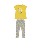 Honey Flowered Shirt & Leggings Set - Select Size