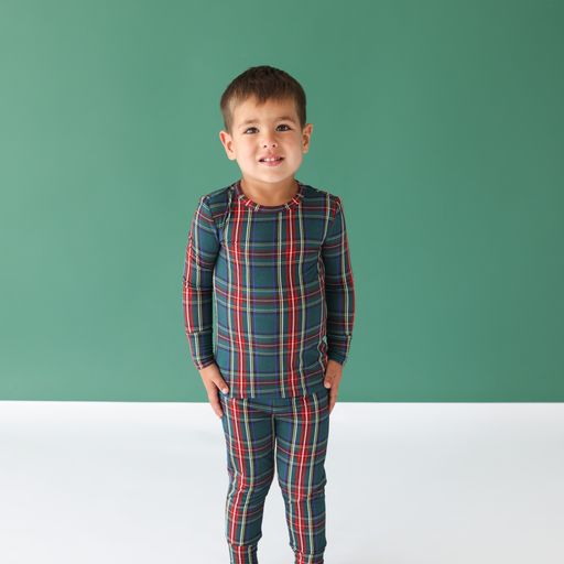 Tartan Plaid Long Sleeve Basic Pajama - Select Size
