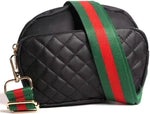Tate - Black with Red and Green Strap