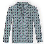 Miles Dog Print L/S Polo - Select Size