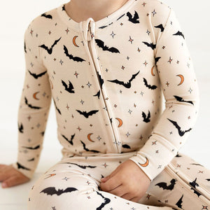 Spooky Bats Footie Zippered One Piece - Select Size