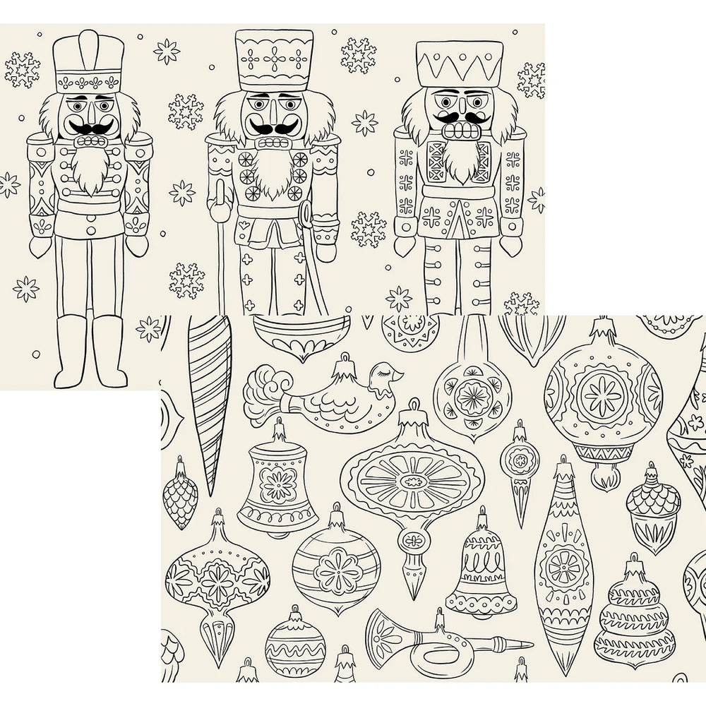 Christmas Coloring Placemat - Nutcracker