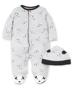 Dalmatian Footed One-Piece and Hat - Select Size