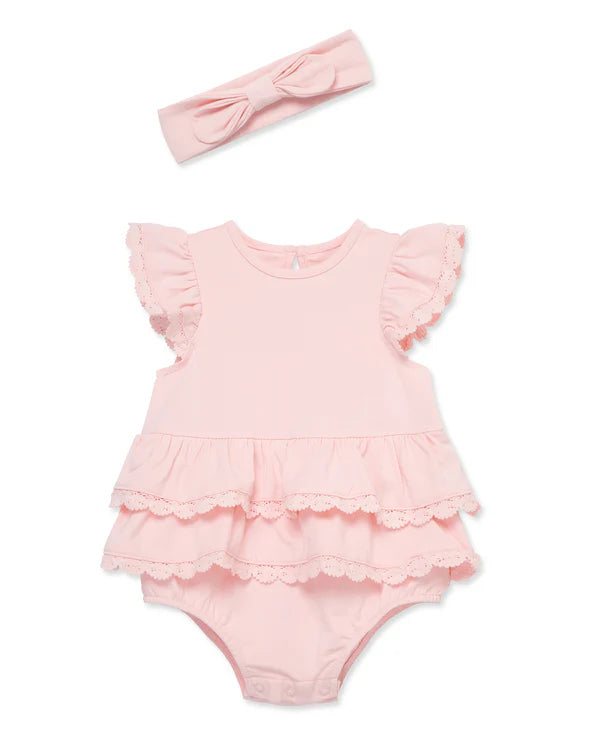 Rose Lace Bubble & Headband Set - Select Size
