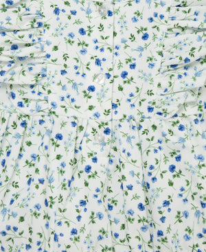 Blue Floral Woven Bubble Set - Select Size