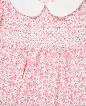 Pink Floral Woven Bubble Set - Select Size