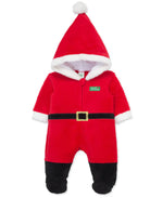 Santa Fleece Christmas Footie - Select Size