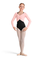 Long Sleeve Gathered Girls Top in Pink - Select Size