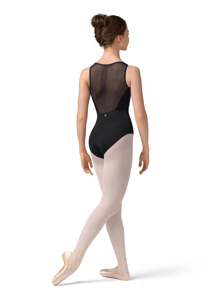 Boat Neck Mesh Back Leotard - Select Color - Select Size