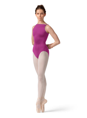 Boat Neck Mesh Back Leotard - Select Color - Select Size