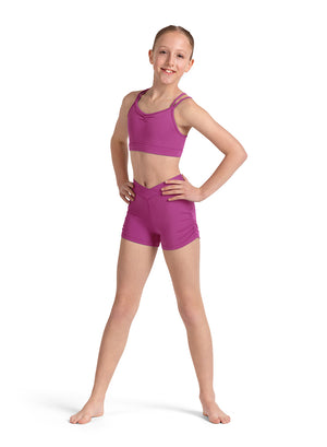 Girls Ruched Side Shorts - Select Color - Select Size