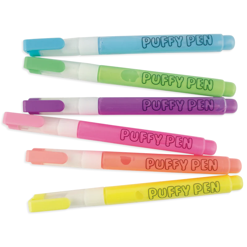 Magic Neon Puffy Pens - Set of 6