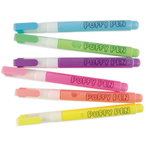 Magic Neon Puffy Pens - Set of 6