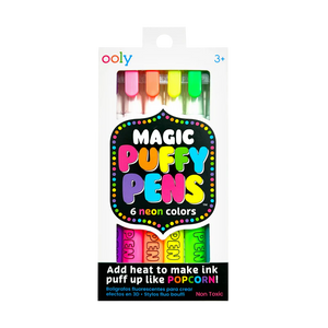 Magic Neon Puffy Pens - Set of 6