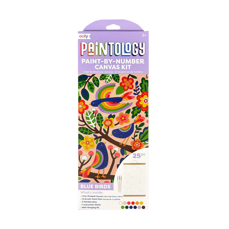 Paintology Paint-By-Number Canvas Kit - Blue Birds