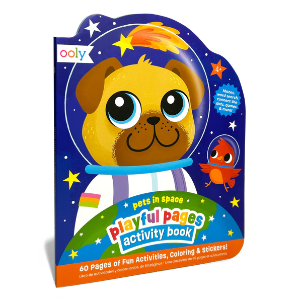 Pets in Space - Playful Pages Activity Book - Games Coloring Stickers