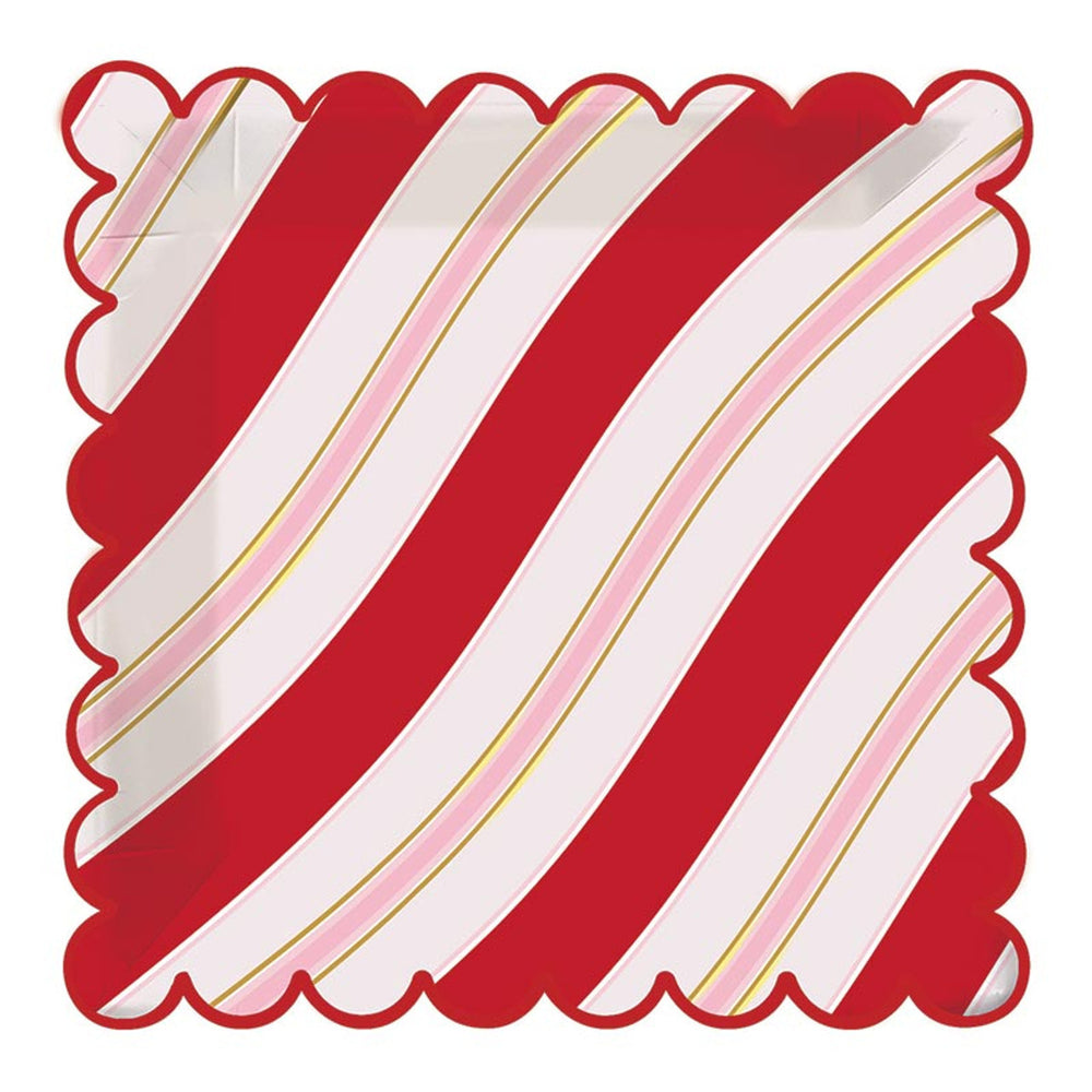 Christmas Holiday Striped - Paper Plates