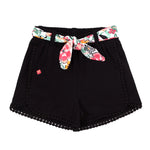 Black Jersey Girls Shorts - Select Size