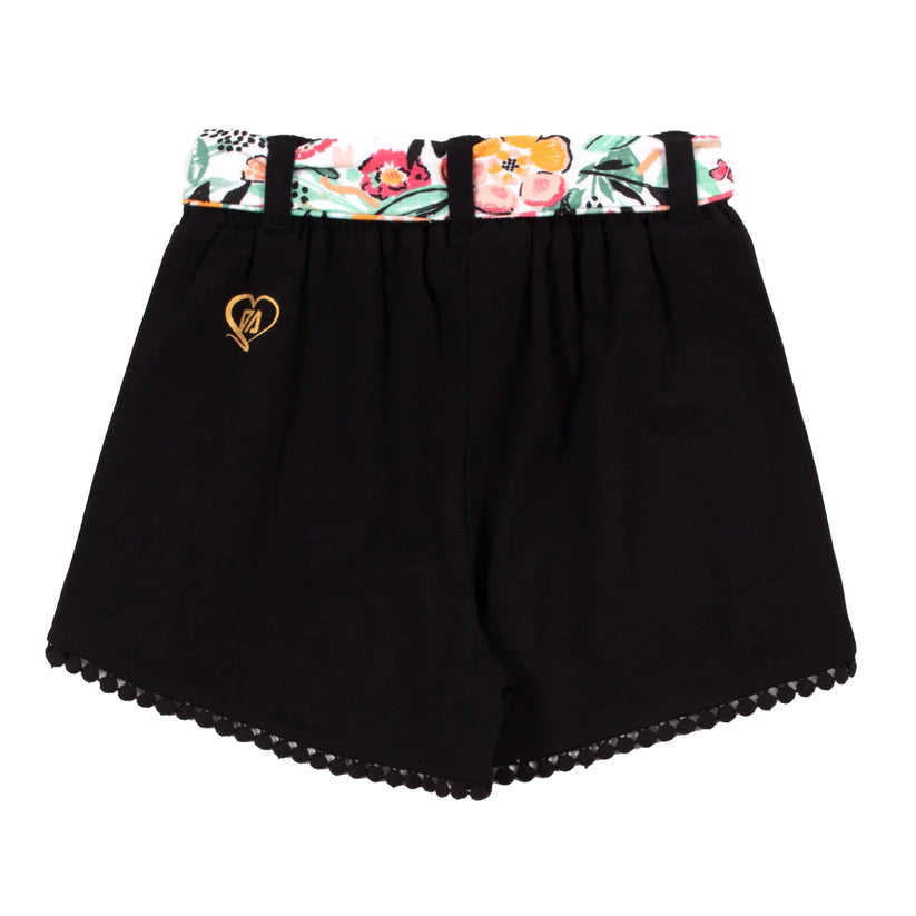 Black Jersey Girls Shorts - Select Size
