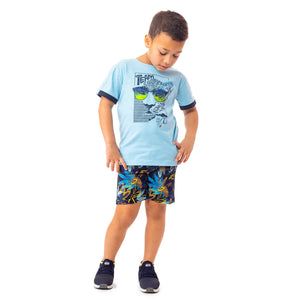 Navy Boys Bermuda French Cotton Shorts - Select Size