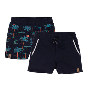 Navy Baby Boy Reversible Shorts - Select Size