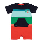 Navy Summer Stripe One-Piece Romper - Select Size