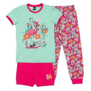 Flamingo Girls 3-Piece Pajamas - Select Size