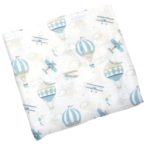Hot-Air Balloon/Airplane Muslin Blanket