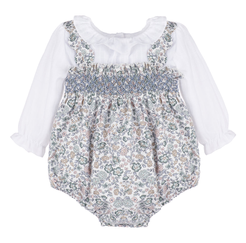 Bouncy Blooms Smock Overall - Select Size
