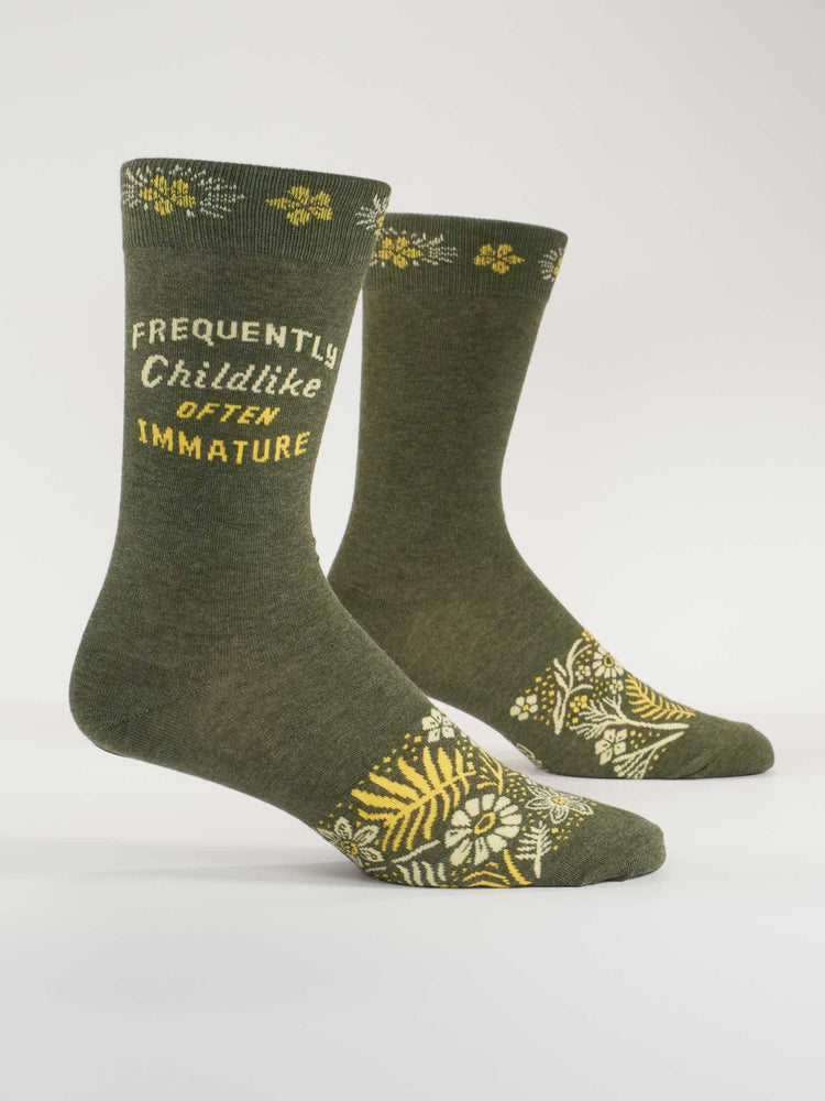 Frequently Childlike Often Immature - Men's Crew Socks