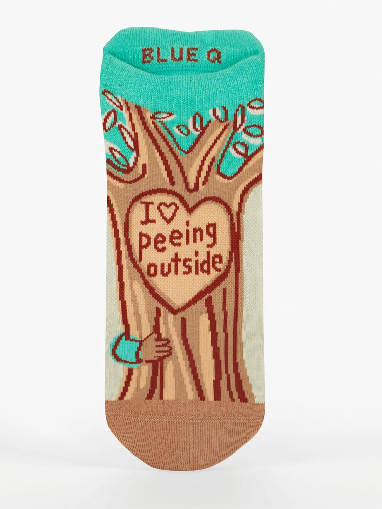 I Heart Peeing Outside Sneaker Socks