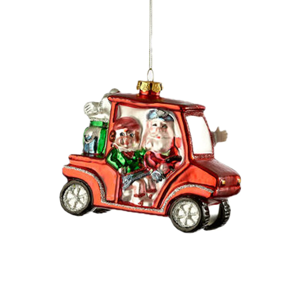Santa Golfer Ornament