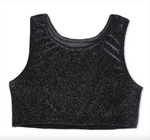 Twinkly Luxe Velvet Black Bra Crop - Child 10/12