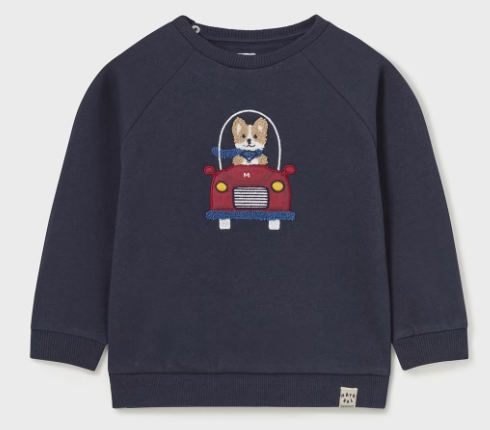 Blue Puppy Pullover Boy's Sweater - Select Size