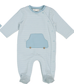 Glass Striped Blue Boys Onesie - Select Size