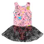 Poodle Goes To Paris Skirted Leotard - Select Size