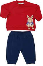 Red Bunny Shirt w/Blue Pant Set - Select Size