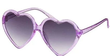 Glitter Heart Kid Sunglasses - Select Color