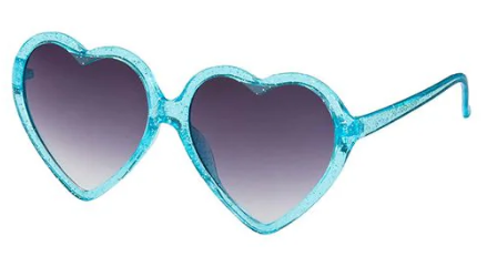 Glitter Heart Kid Sunglasses - Select Color