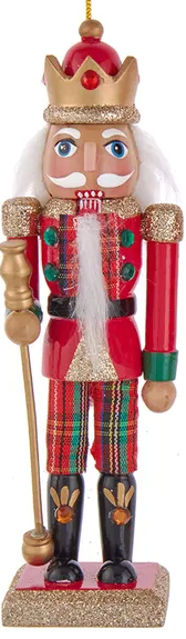 6" Traditional Plaid Nutcracker Ornaments