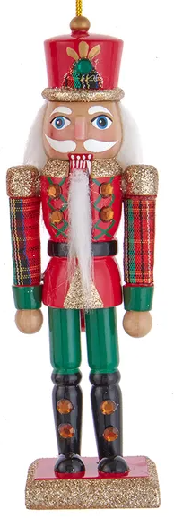 6" Traditional Plaid Nutcracker Ornaments