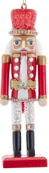 6" Red and White Nutcracker Ornaments