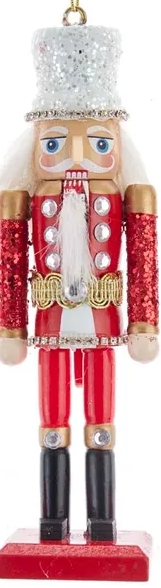 6" Red and White Nutcracker Ornaments