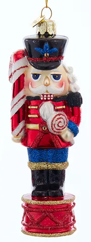 Glass Nutcracker On Drum Ornaments - Noble Gems™