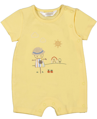 Sunny Scarecrow Romper - Select Size