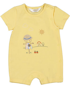 Sunny Scarecrow Romper - Select Size