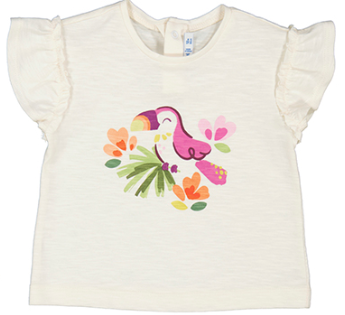 White Toucan Girls Shirt - Select Size
