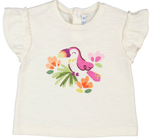 White Toucan Girls Shirt - Select Size